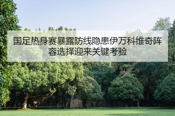 国足热身赛暴露防线隐患伊万科维奇阵容选择迎来关键考验